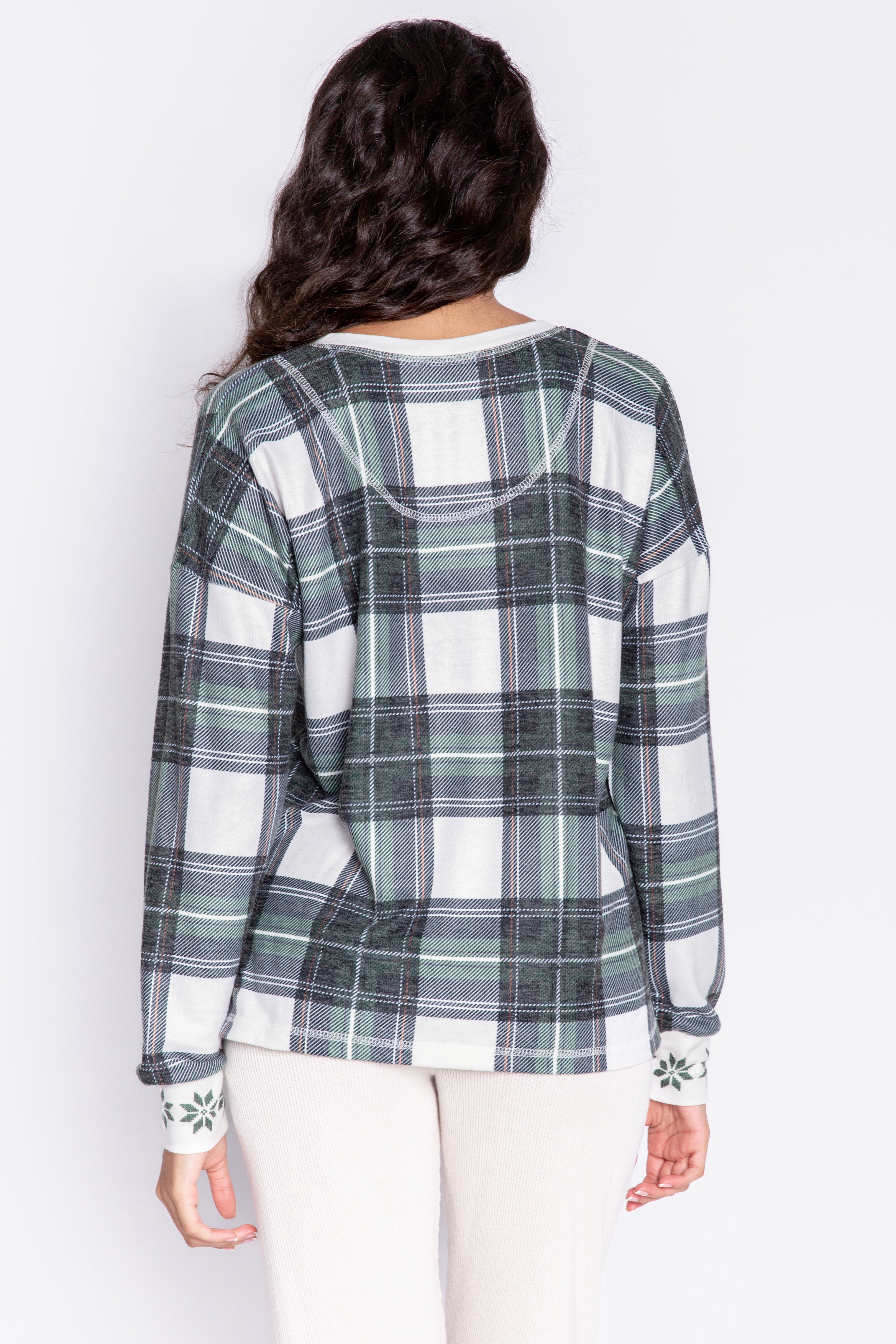 PINE WOODS PLAID LONG SLEEVE TOP