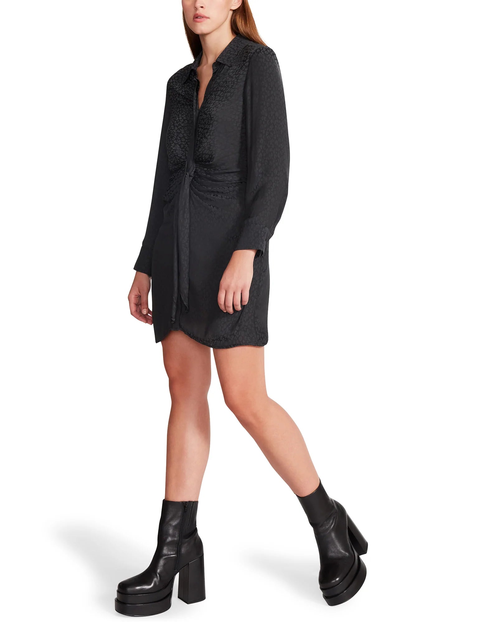 TIE CURIOUS DRESS - BLACK