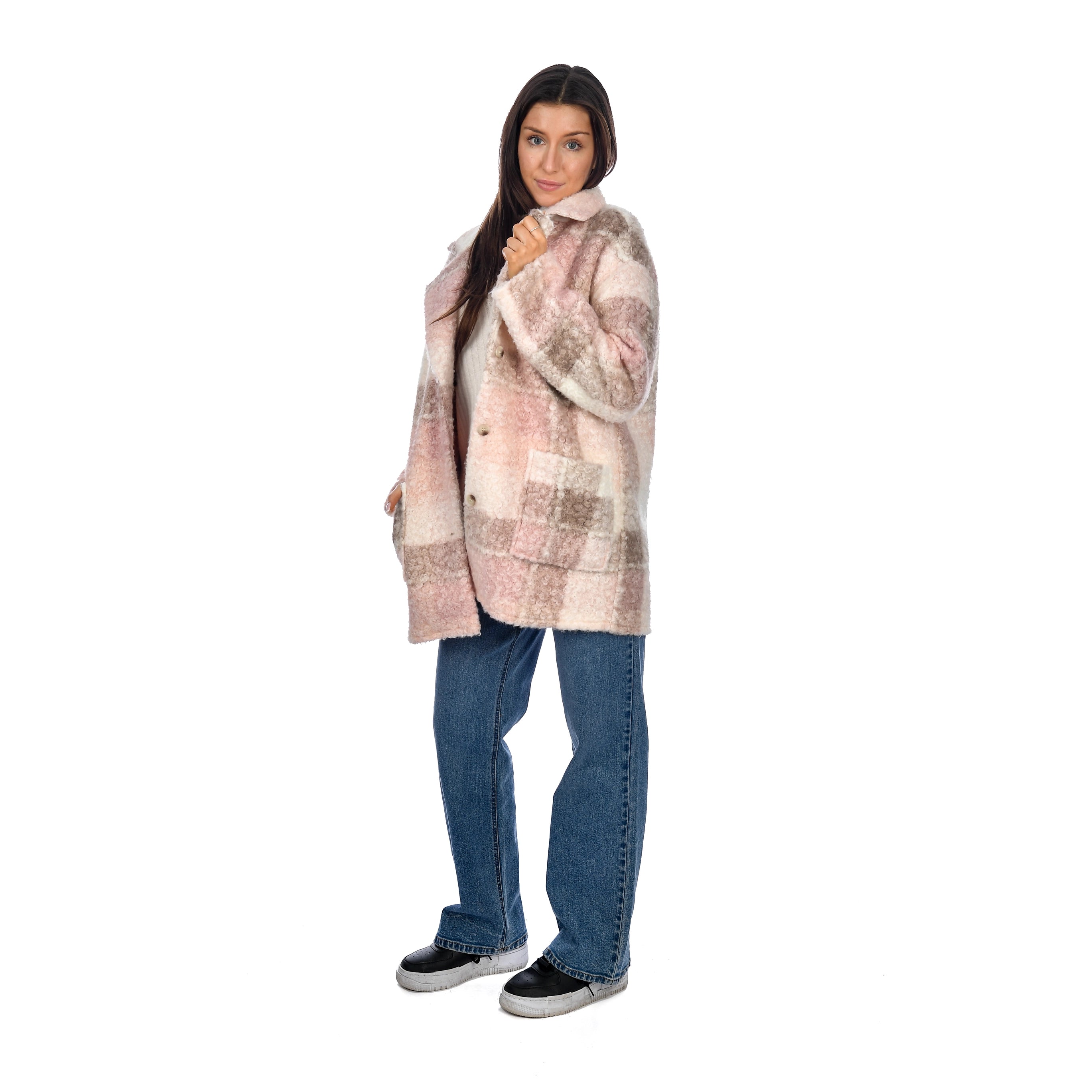CALLIE BOUCLE PLAID JACKET