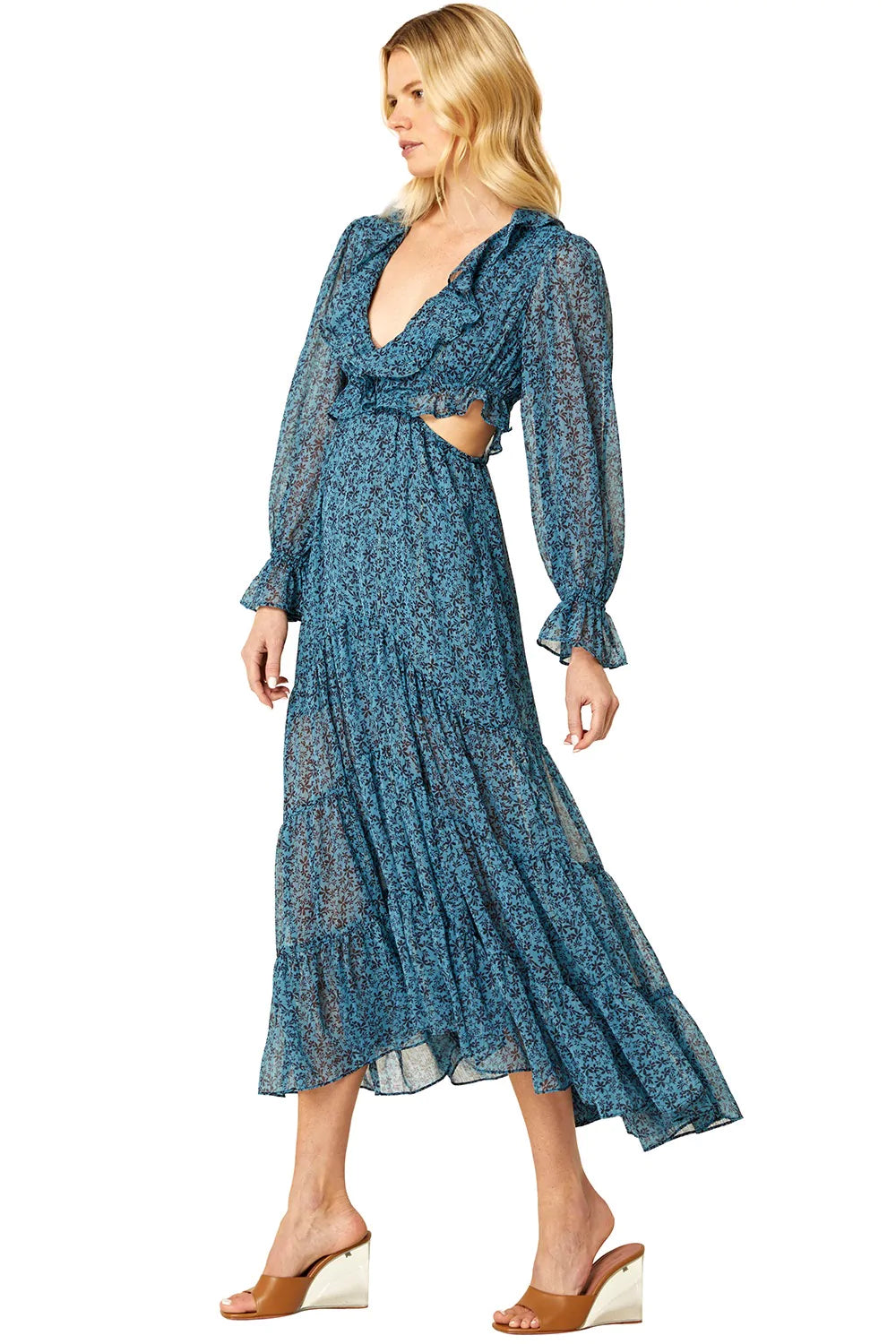 AMELIA DRESS - CERULEAN DITZY