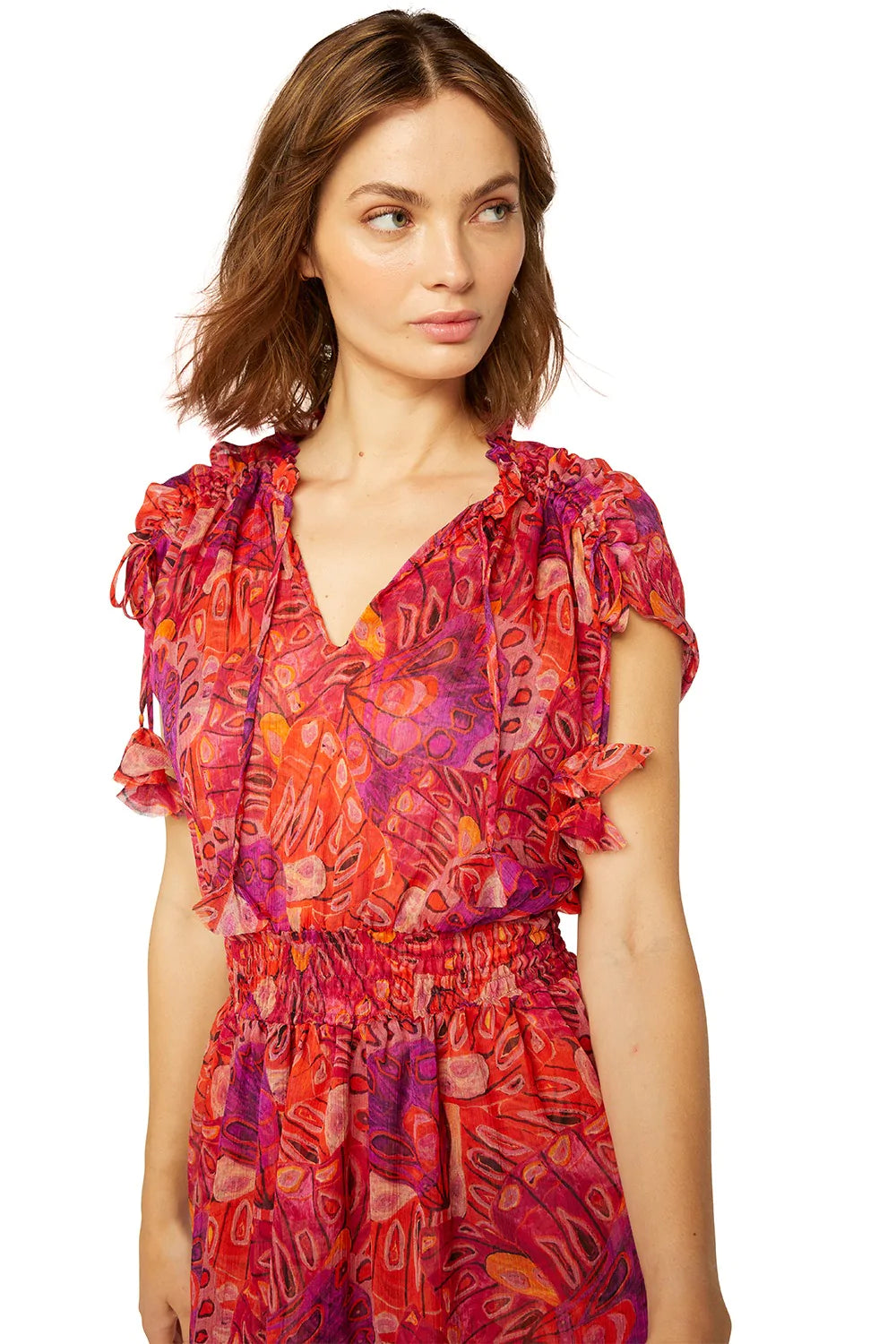 DOMINIQUE DRESS - ABSTRACT BUTTERFLY