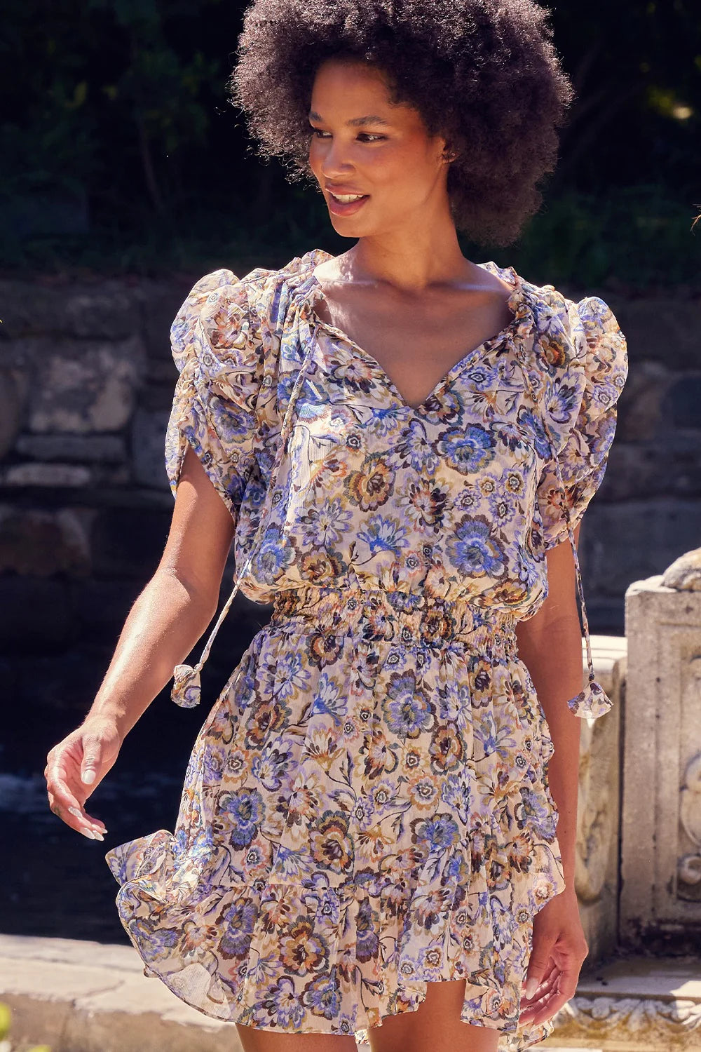 KAYLA DRESS - SKETCHED FLORAL