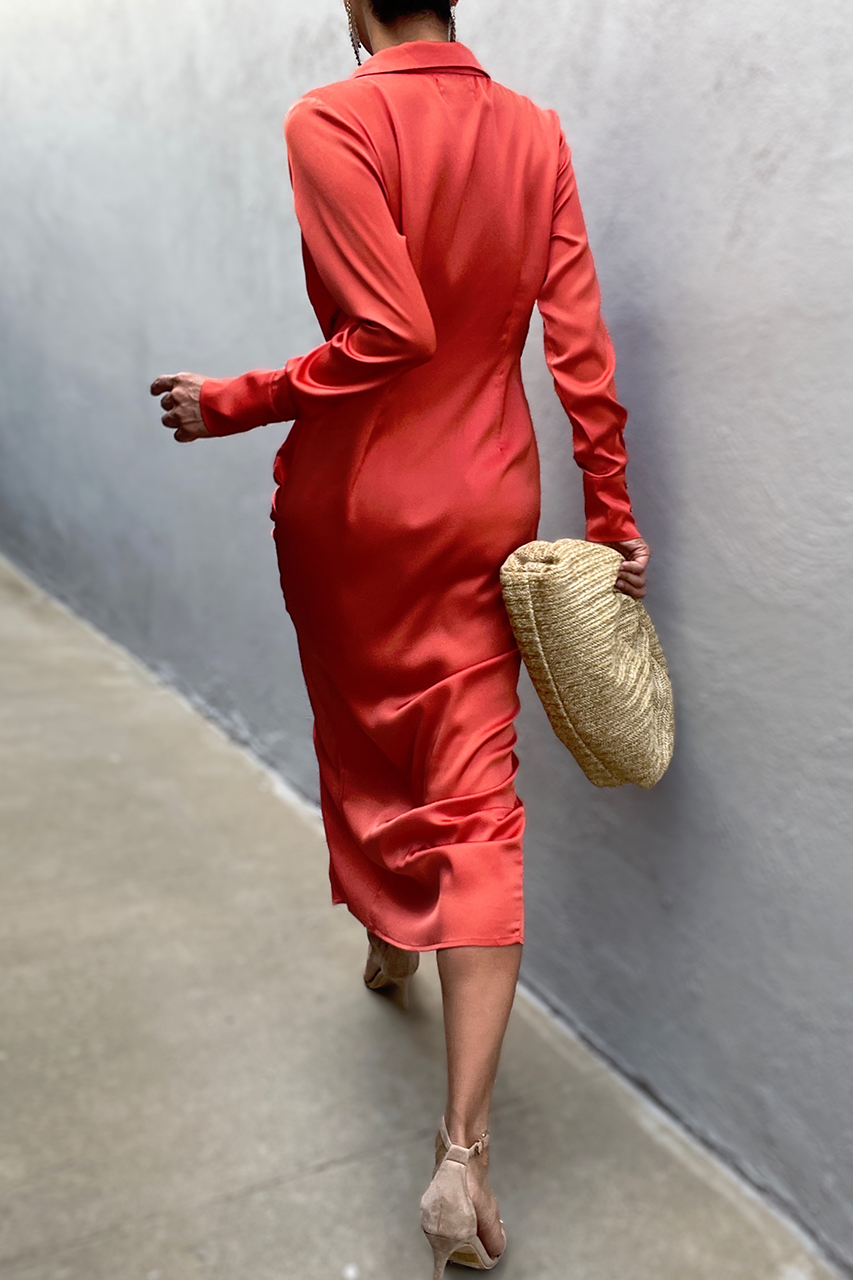 SKLAR SHIRT DRESS - AMBER