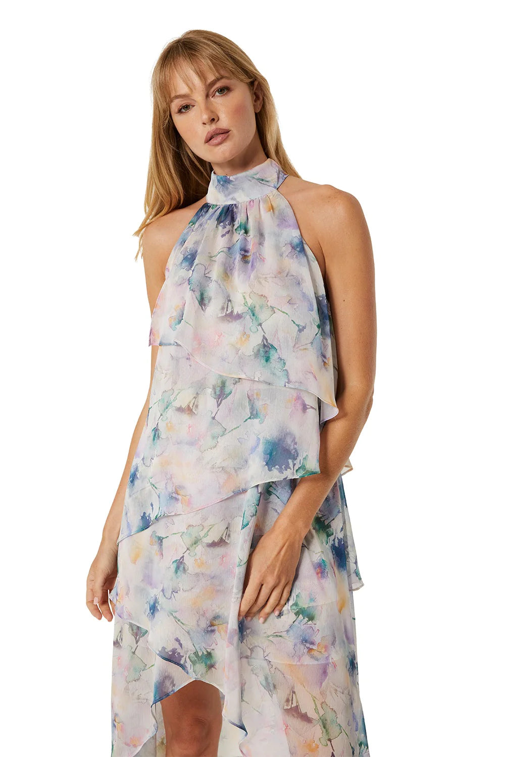 VICTORINE DRESS - ABSTRACT WATERCOLORS