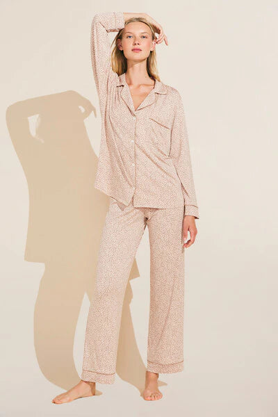 GISELE PRINTED LONG PJ SET - ANIMAL HEARTS