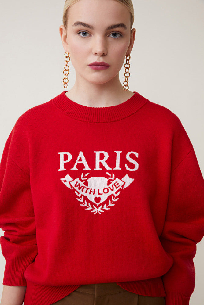 PIKILO SWEATER - ROUGE