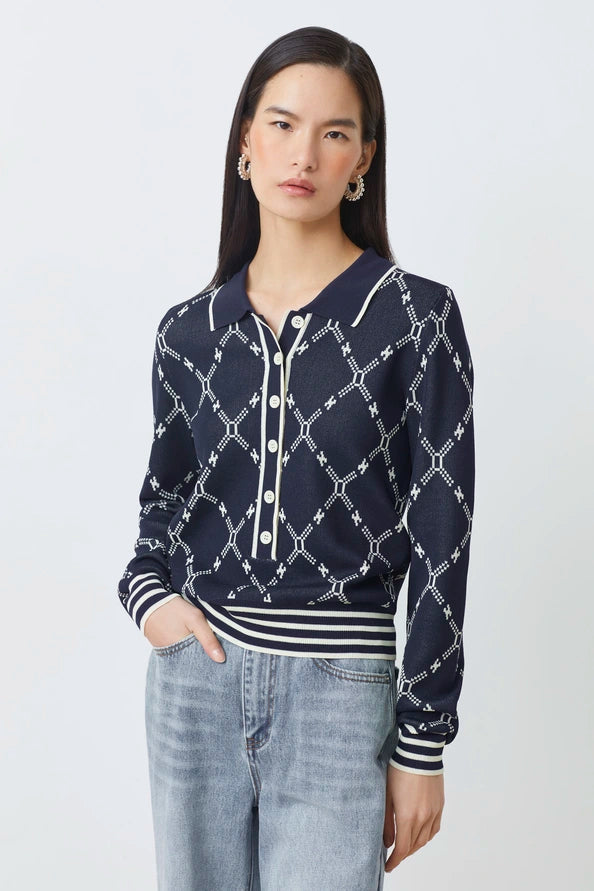 PALMAROS TOP - BLEU NUIT
