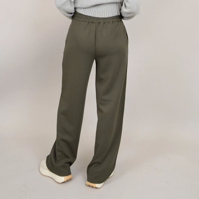 VICTORIA KNIT PANT - OLIVE NIGHT