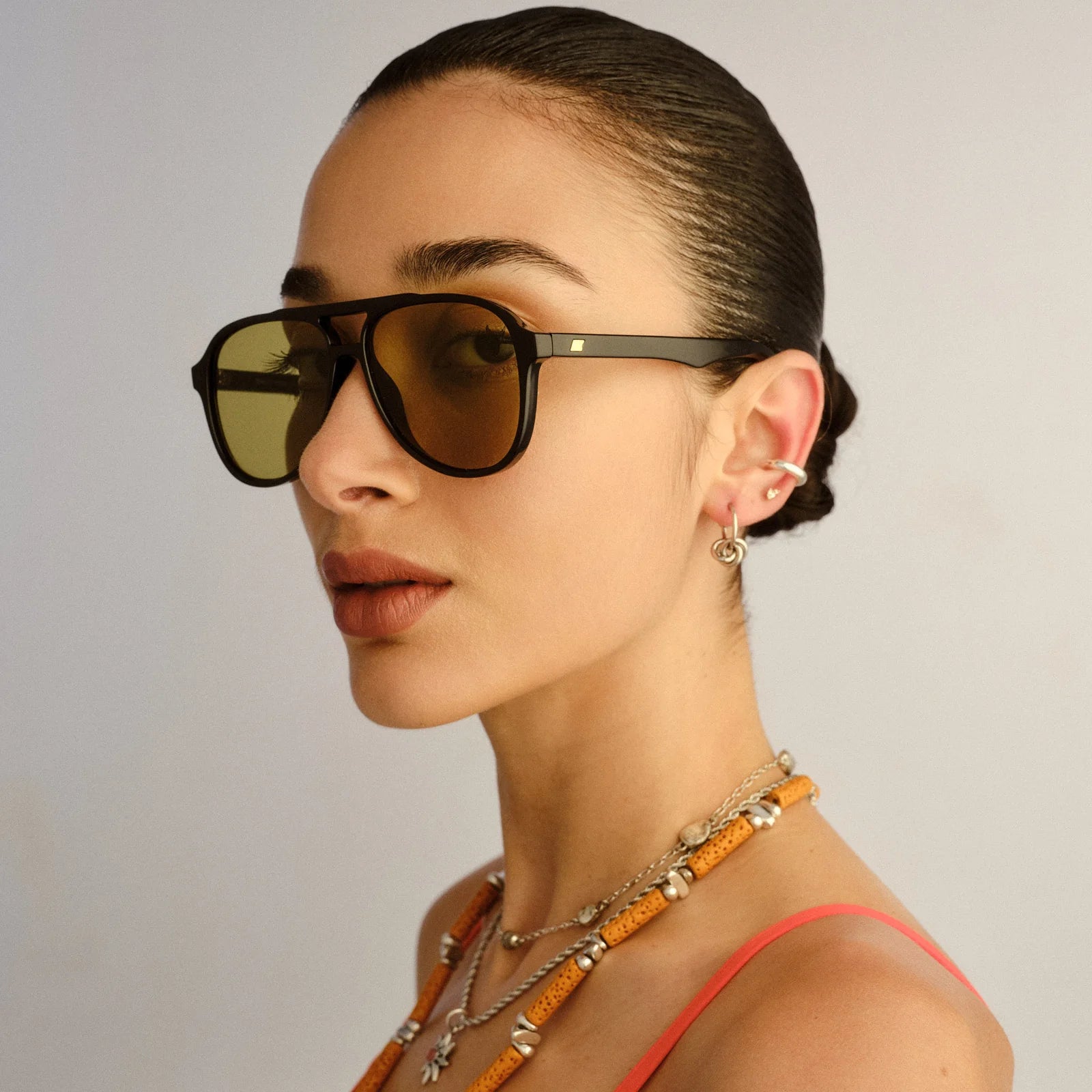 TRAGIC MAGIC SUNGLASSES - BLACK OLIVE TINT