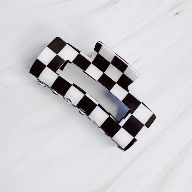 CHECKER LOVERS HAIR CLIP (VARIOUS COLOURS)