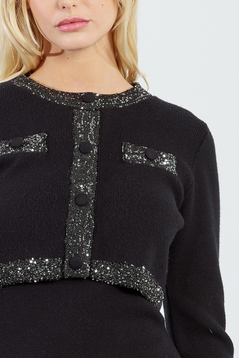SEQUIN CARDIGAN