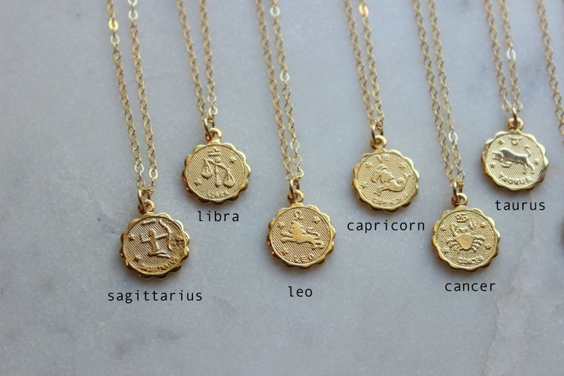 Zodiac coin online necklace