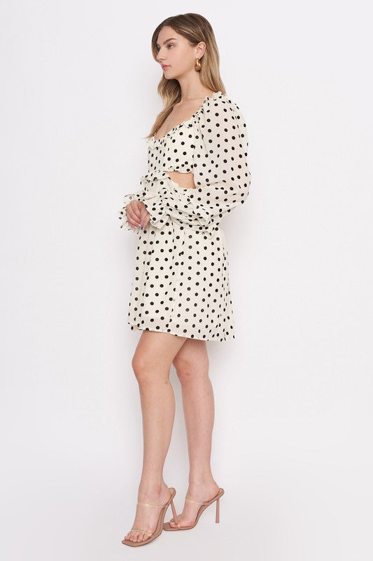 ROME POLKA DOT MINI DRESS