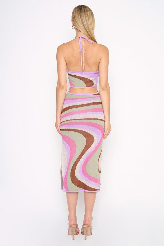 MONACO SWIRL CUT OUT DRESS