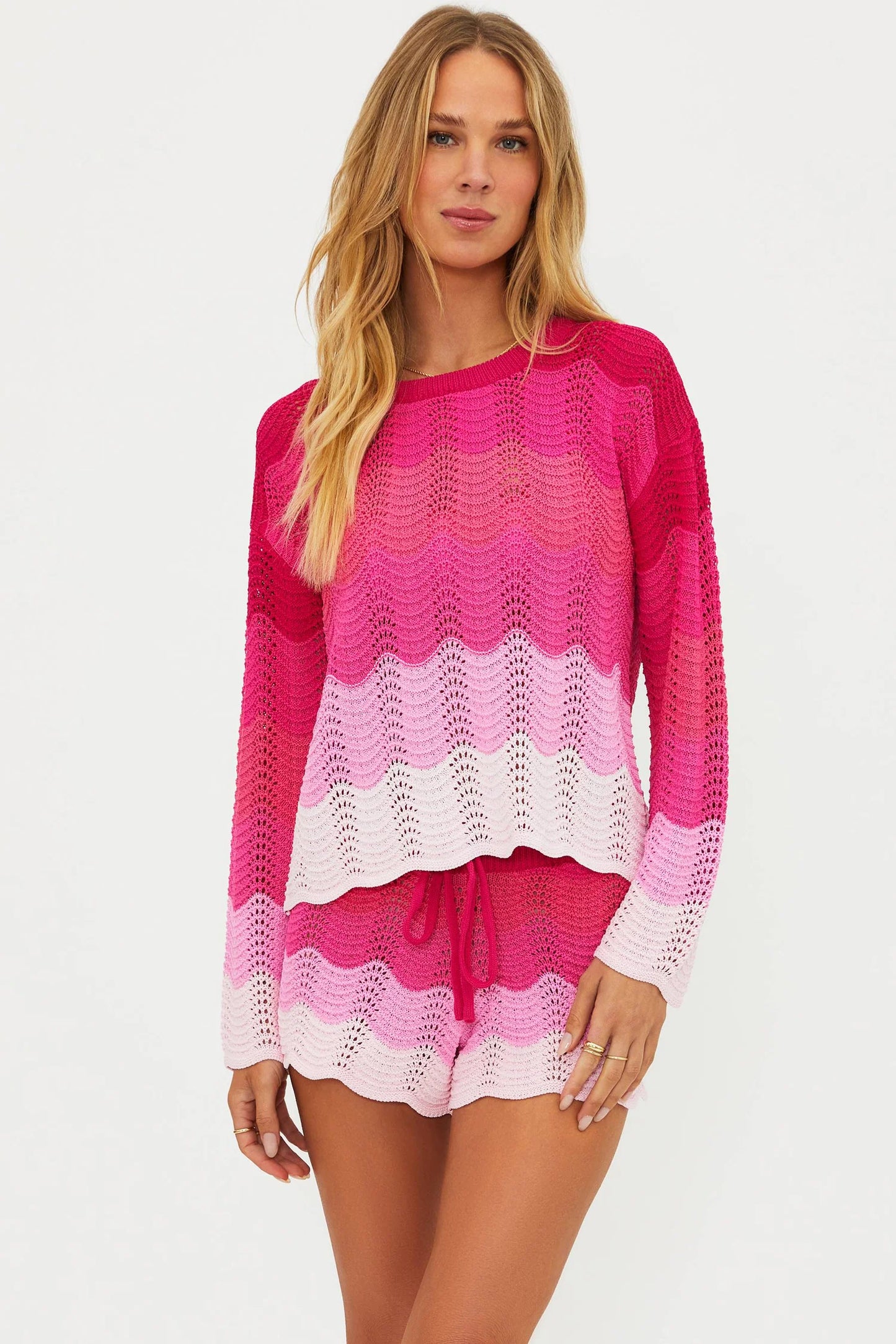 BALBOA BEACH SET  - ELECTRIC PINK WAVE