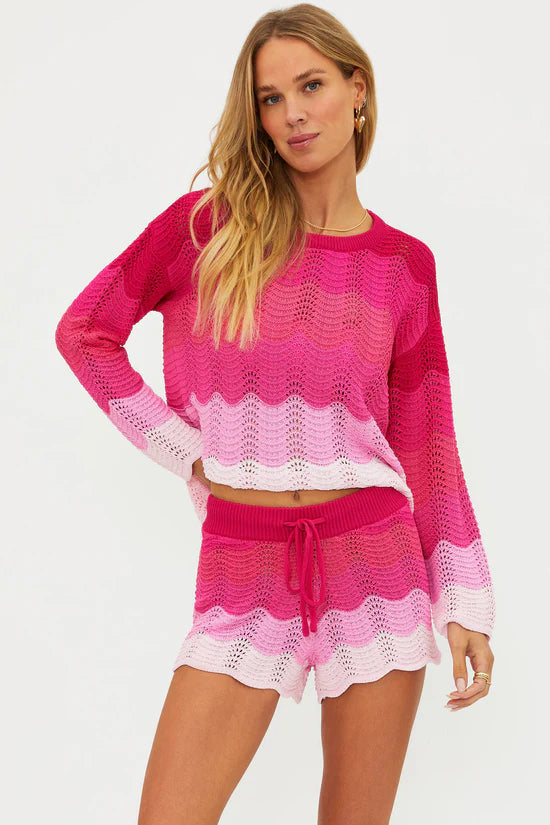 BALBOA BEACH SET  - ELECTRIC PINK WAVE