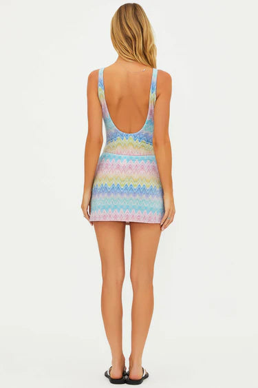 EZRA SKIRT - SUNSET CHEVRON