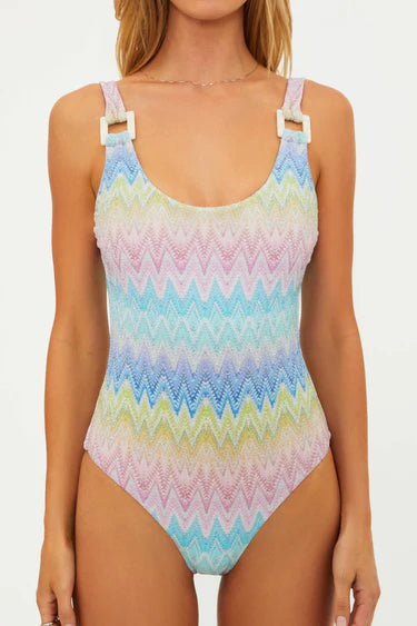 ELINA SWIMSUIT - SUNSET CHEVRON