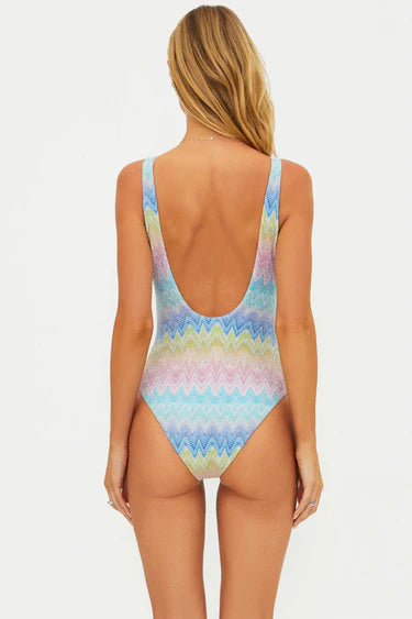 ELINA SWIMSUIT - SUNSET CHEVRON