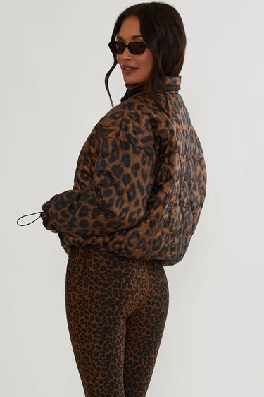 HARVIE JACKET - CARAMEL LEOPARD