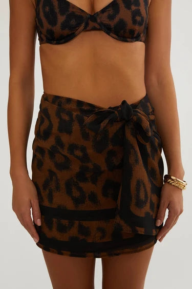 SUNNY SARONG - CARAMEL LEOPARD