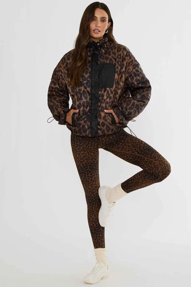 HARVIE JACKET - CARAMEL LEOPARD