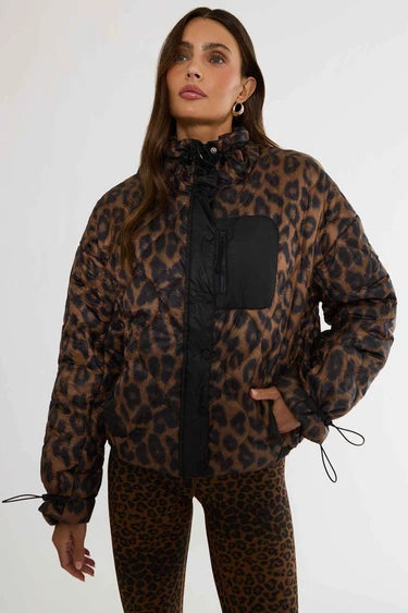 HARVIE JACKET - CARAMEL LEOPARD