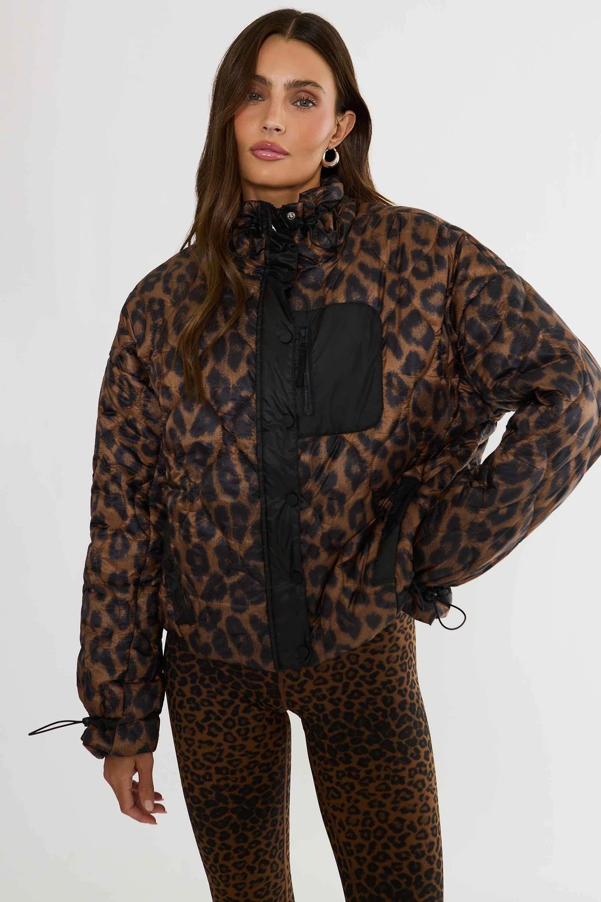 HARVIE JACKET - CARAMEL LEOPARD