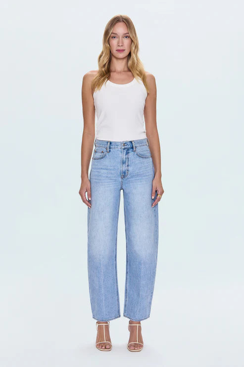 WES HIGH RISE BARREL JEAN - GAZE