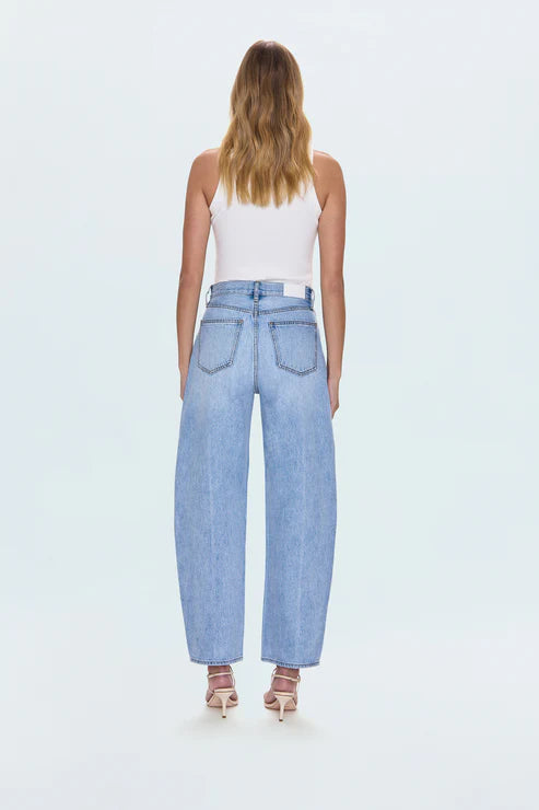WES HIGH RISE BARREL JEAN - GAZE