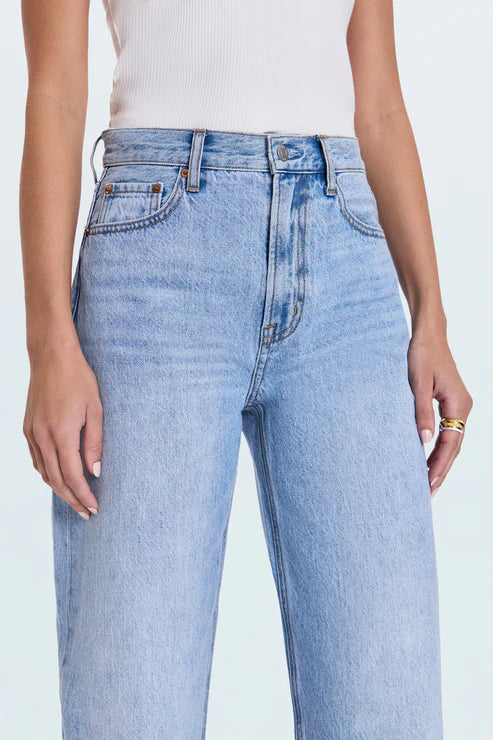 WES HIGH RISE BARREL JEAN - GAZE