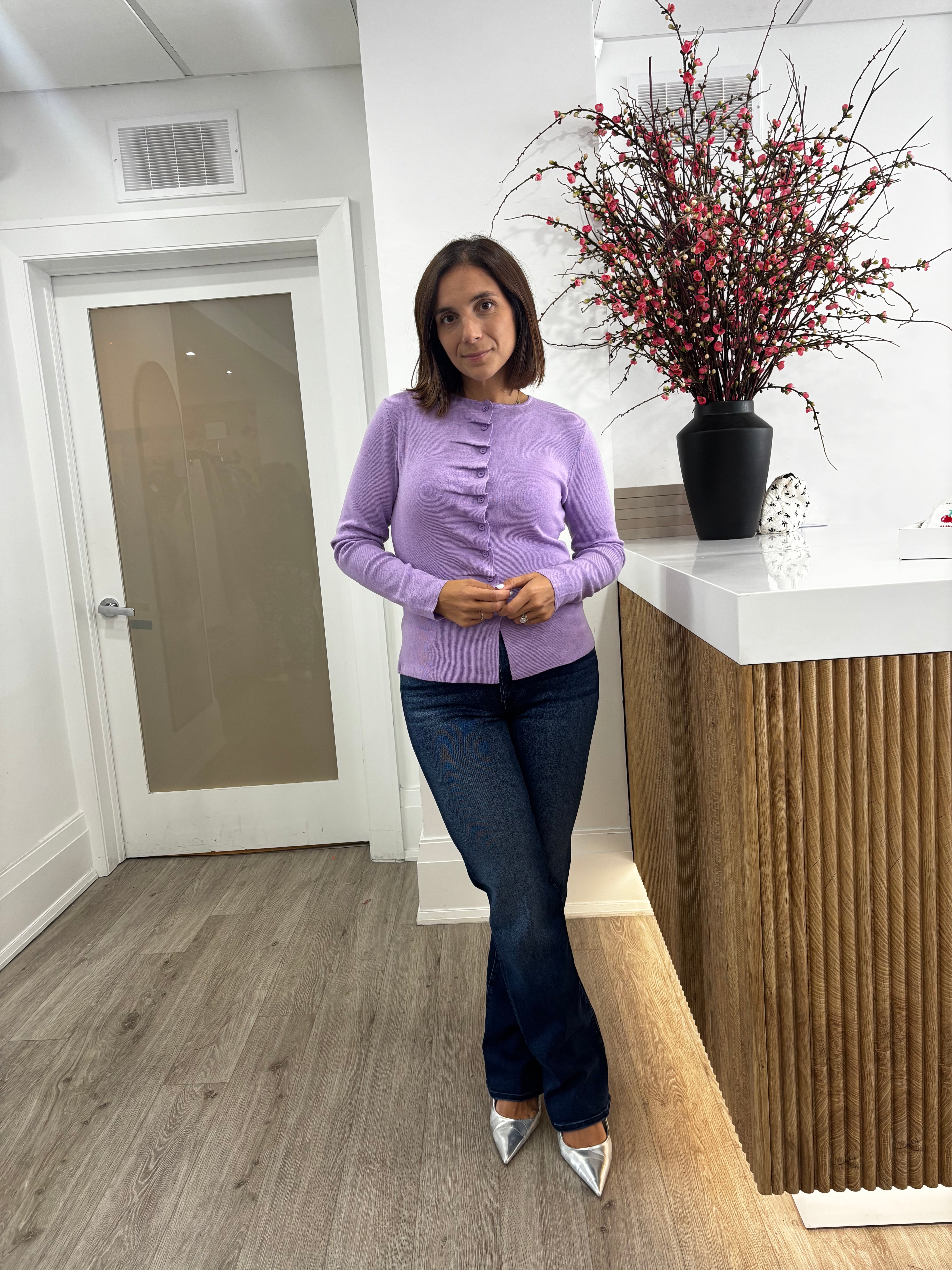 GAMIRA CARDIGAN - VIOLET