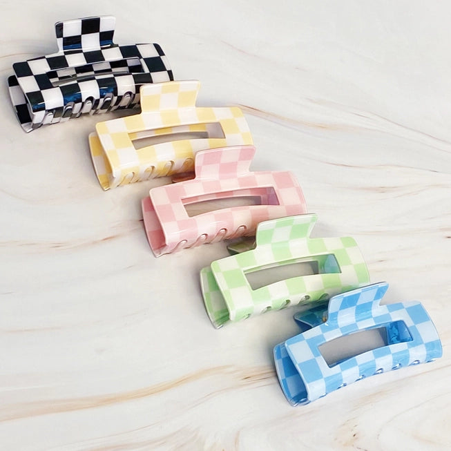 CHECKER LOVERS HAIR CLIP (VARIOUS COLOURS)