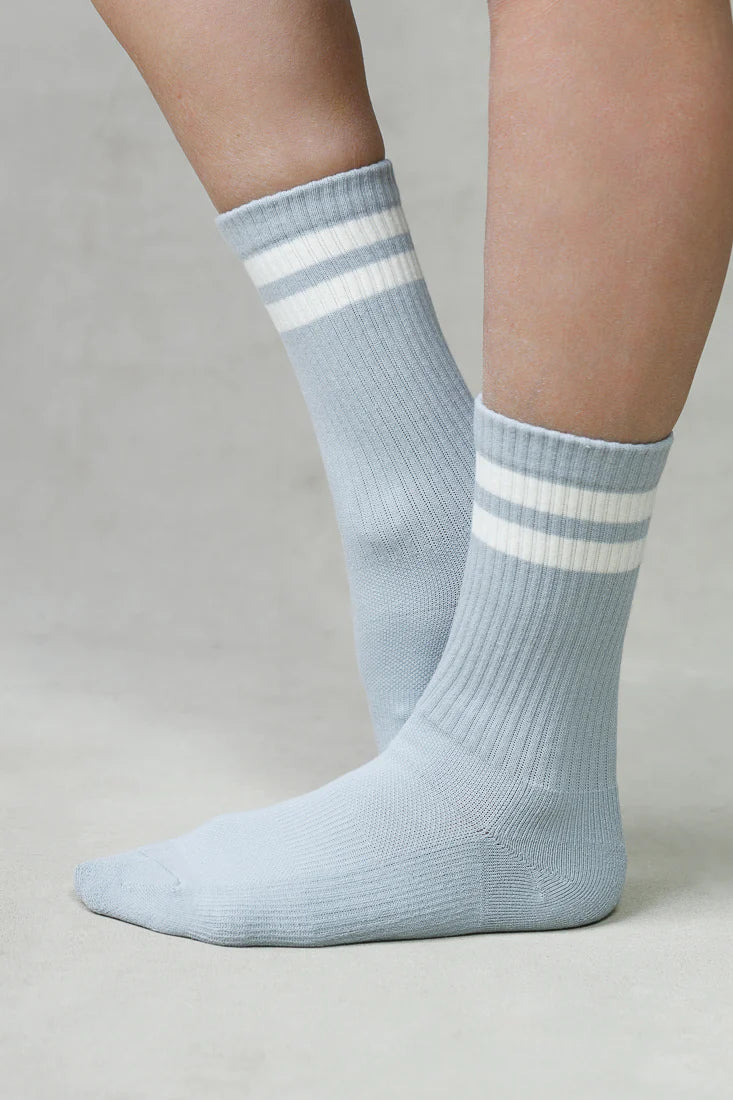 TWO STRIPE COTTON SOCKS (VARIOUS COLOURS)