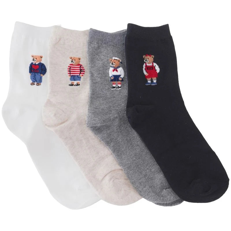 COZY TEDDY CREW SOCKS (VARIOUS COLOURS)
