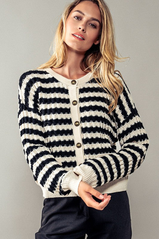 BETWEEN THE LINES CARDIGAN