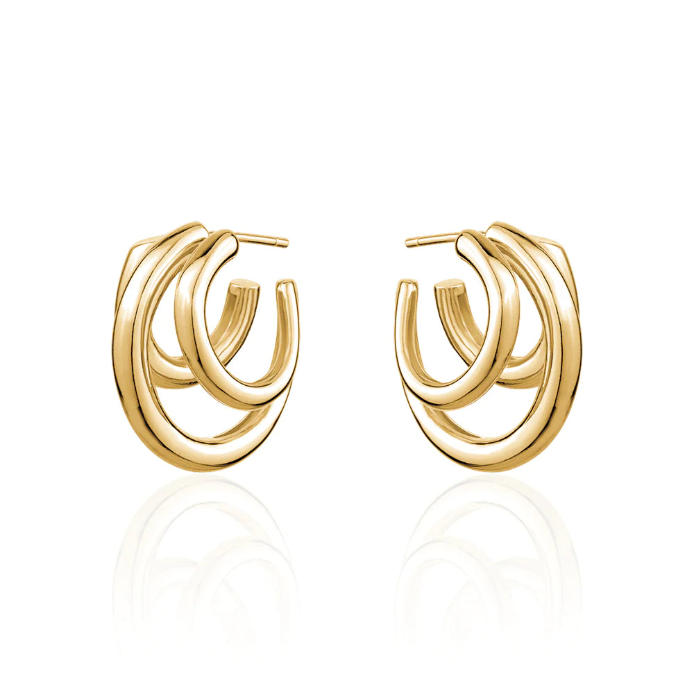 THREE TIER BOLD EARRINGS