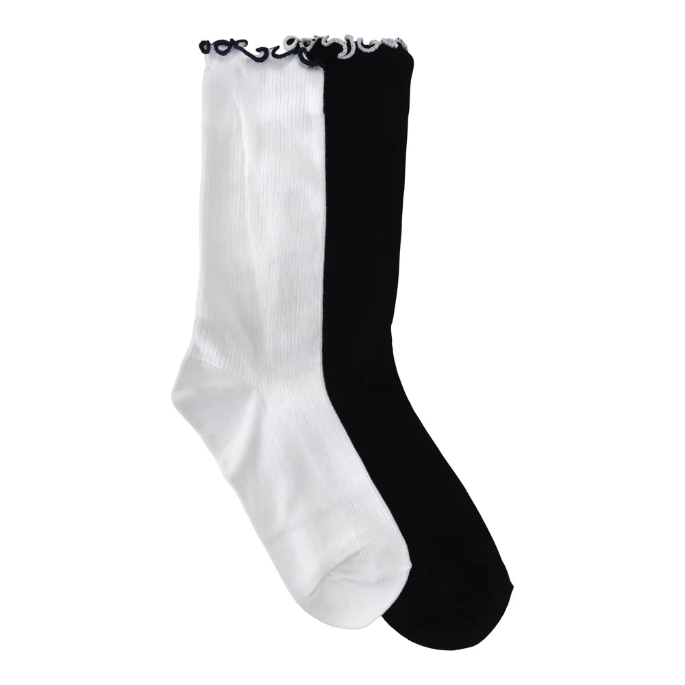 SOFT FRILL TRIM SOCKS (VARIOUS COLOURS)