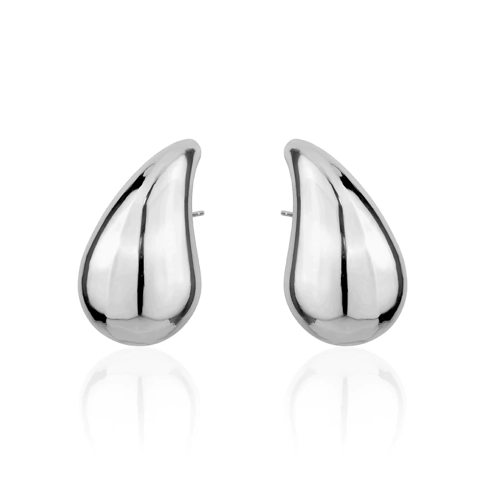 LARGE TEAR DROP EARRING - SILVER