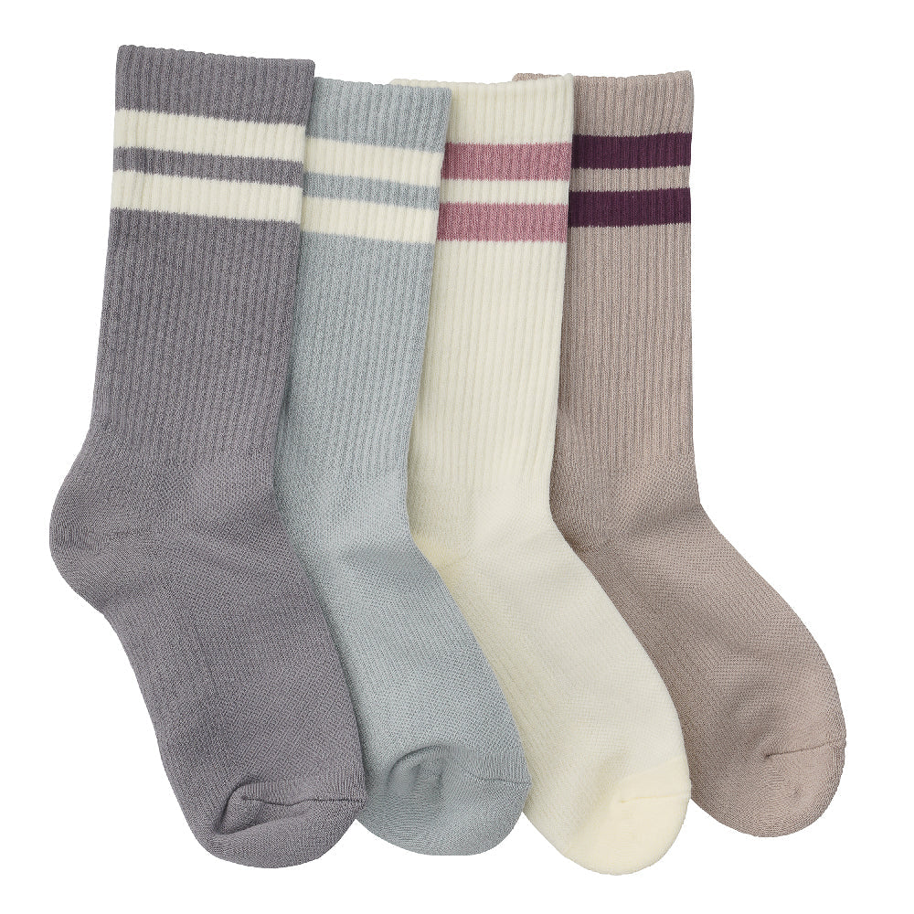 TWO STRIPE COTTON SOCKS (VARIOUS COLOURS)