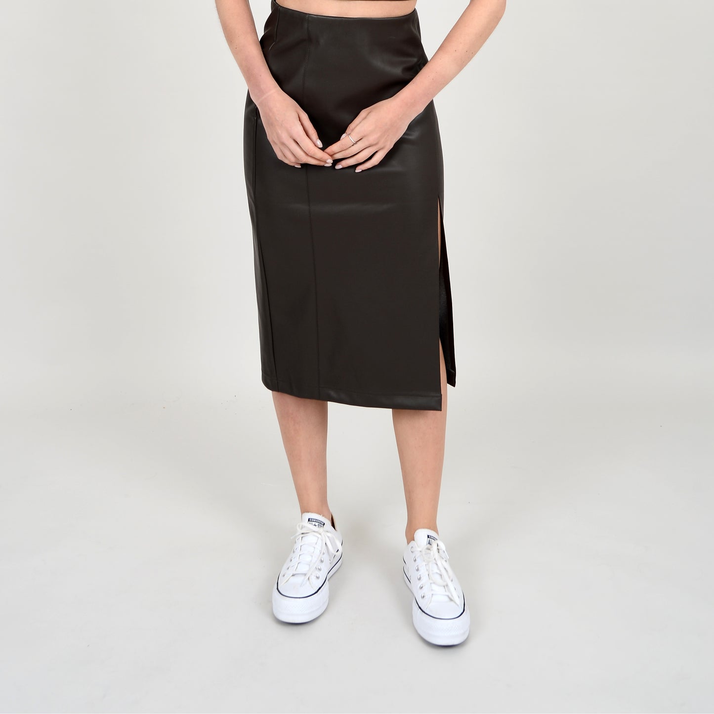 TRIDANE FITTED SKIRT - BLACK