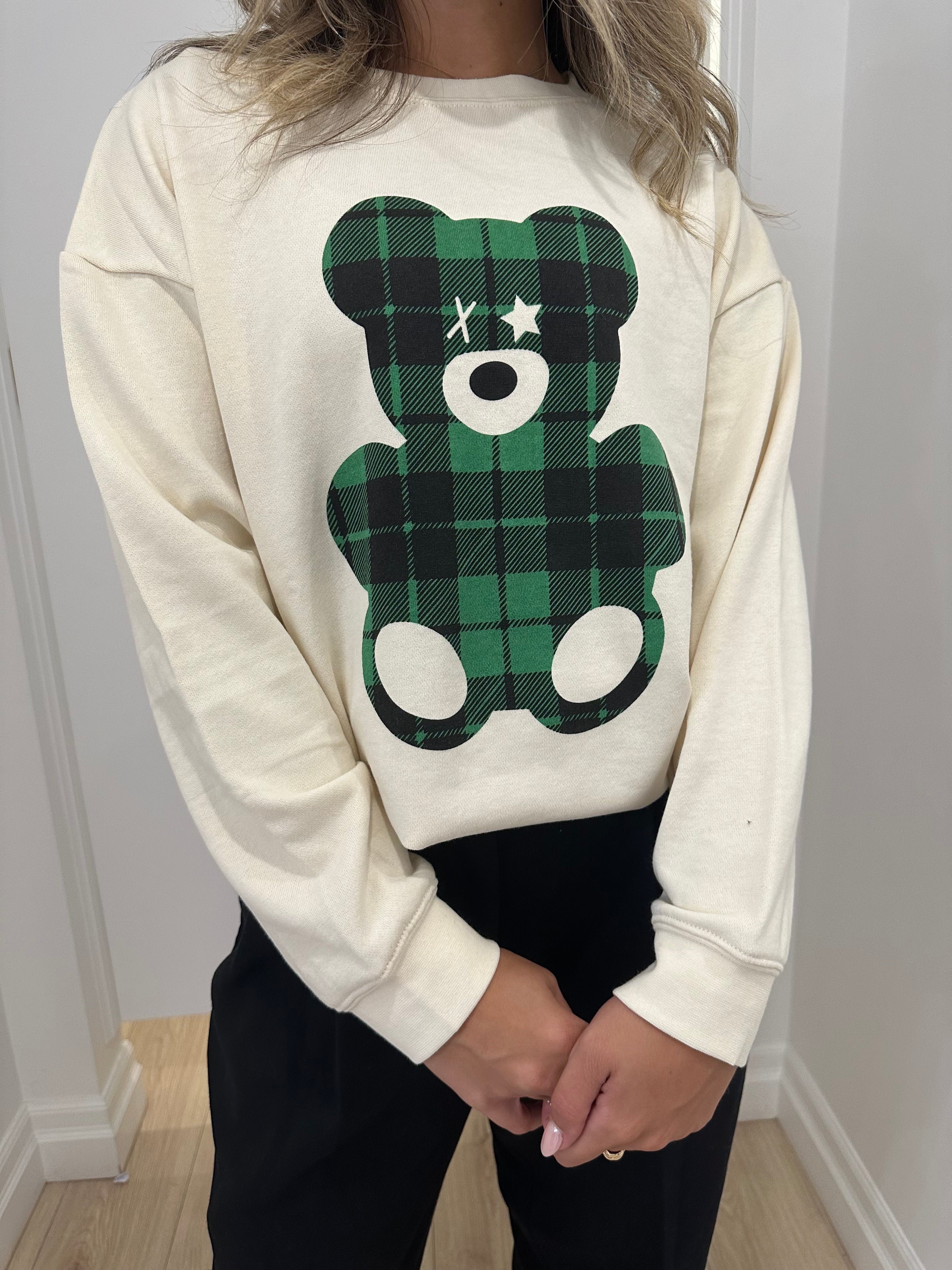 ALEXA OVERSIZED SWEATER - TEDDY BEAR