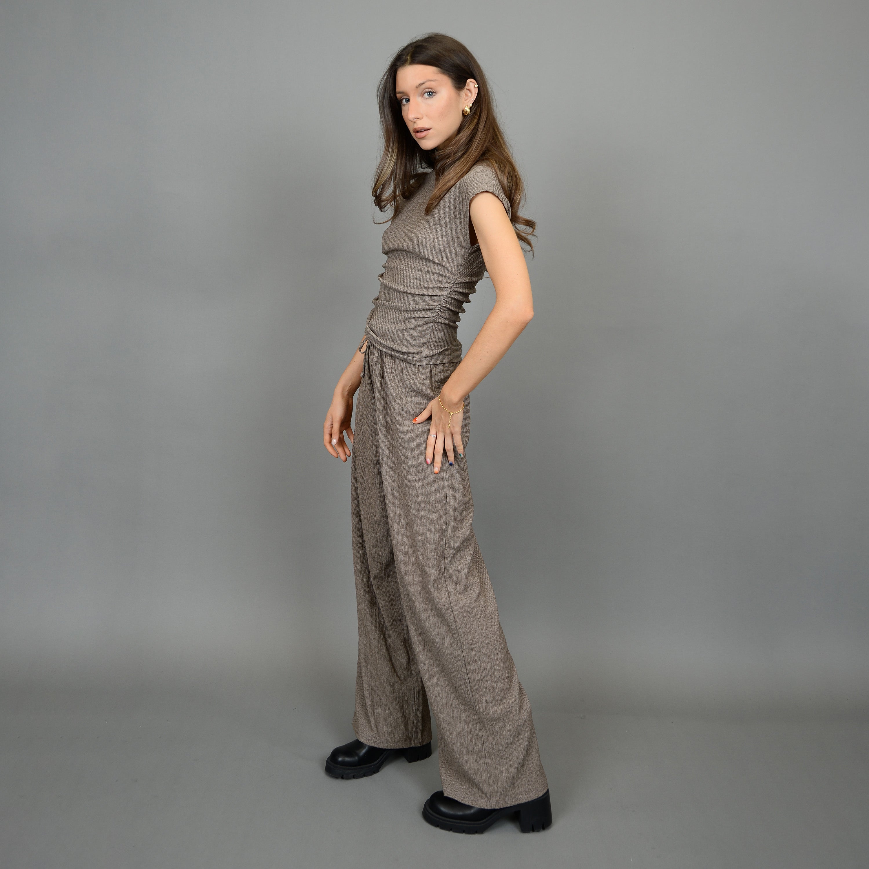 PAULEENA PANT - TAUPE TWIST