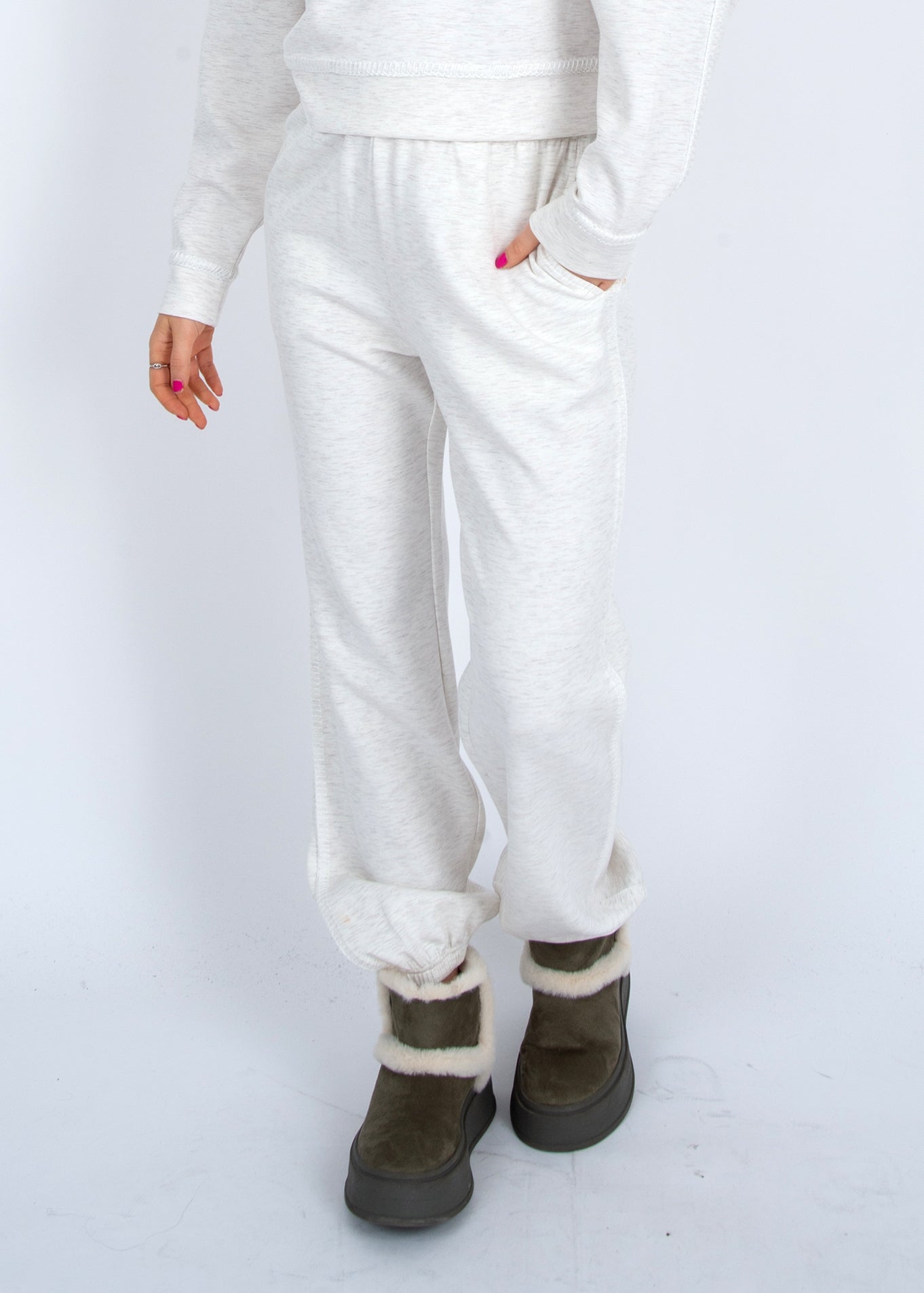 JOSIE JOGGER - IVORY MELANGE