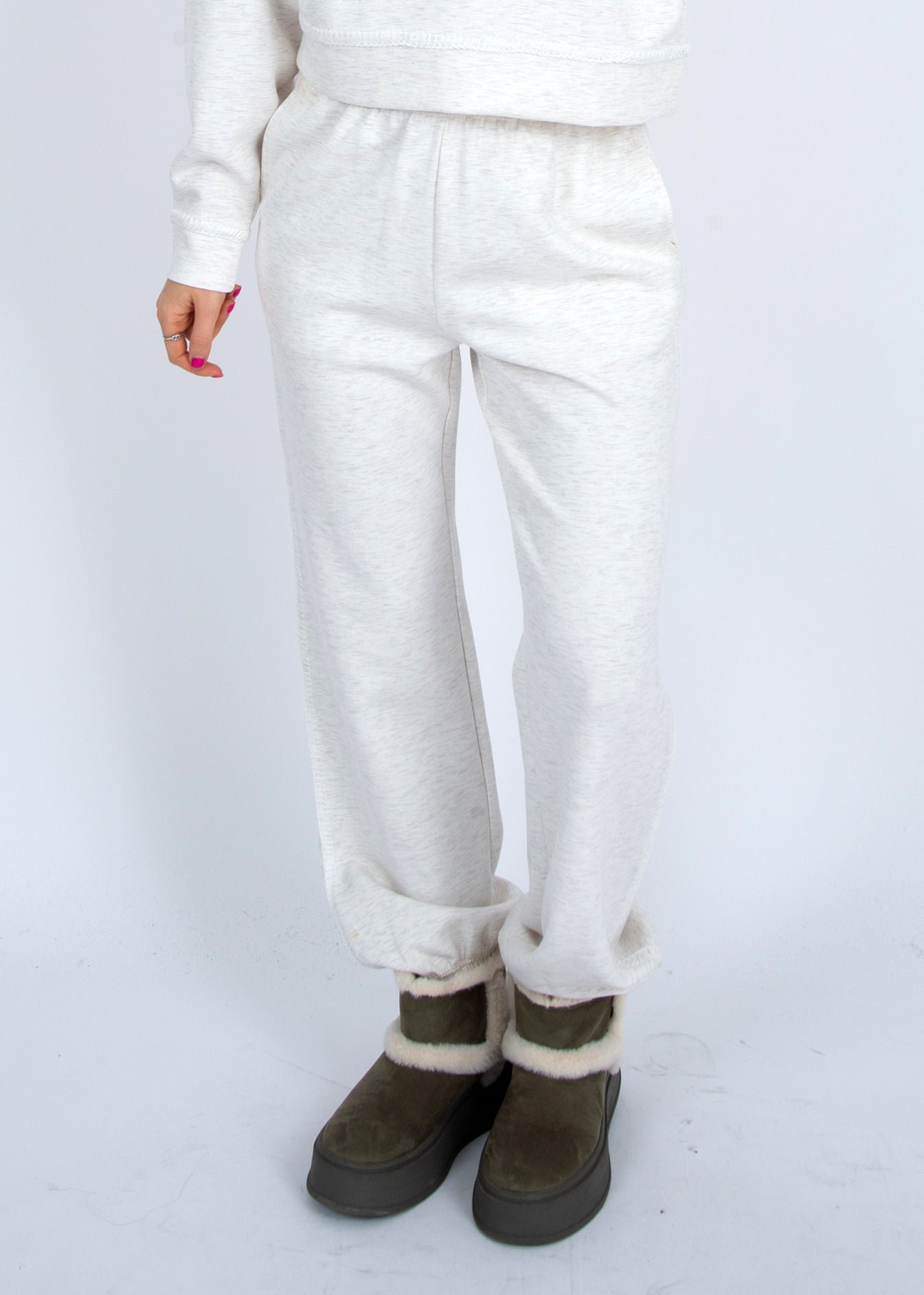 JOSIE JOGGER - IVORY MELANGE