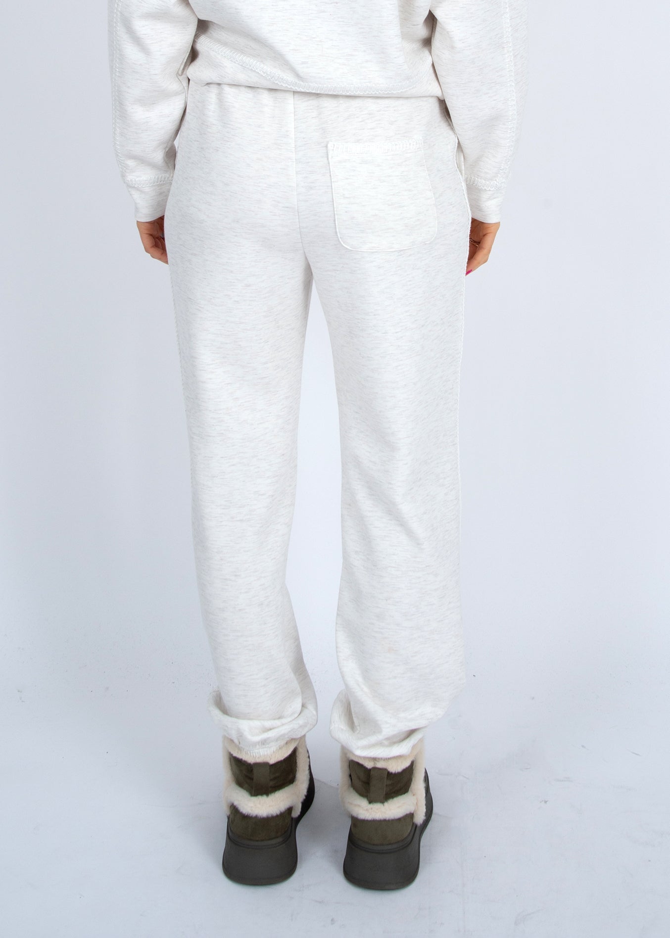 JOSIE JOGGER - IVORY MELANGE