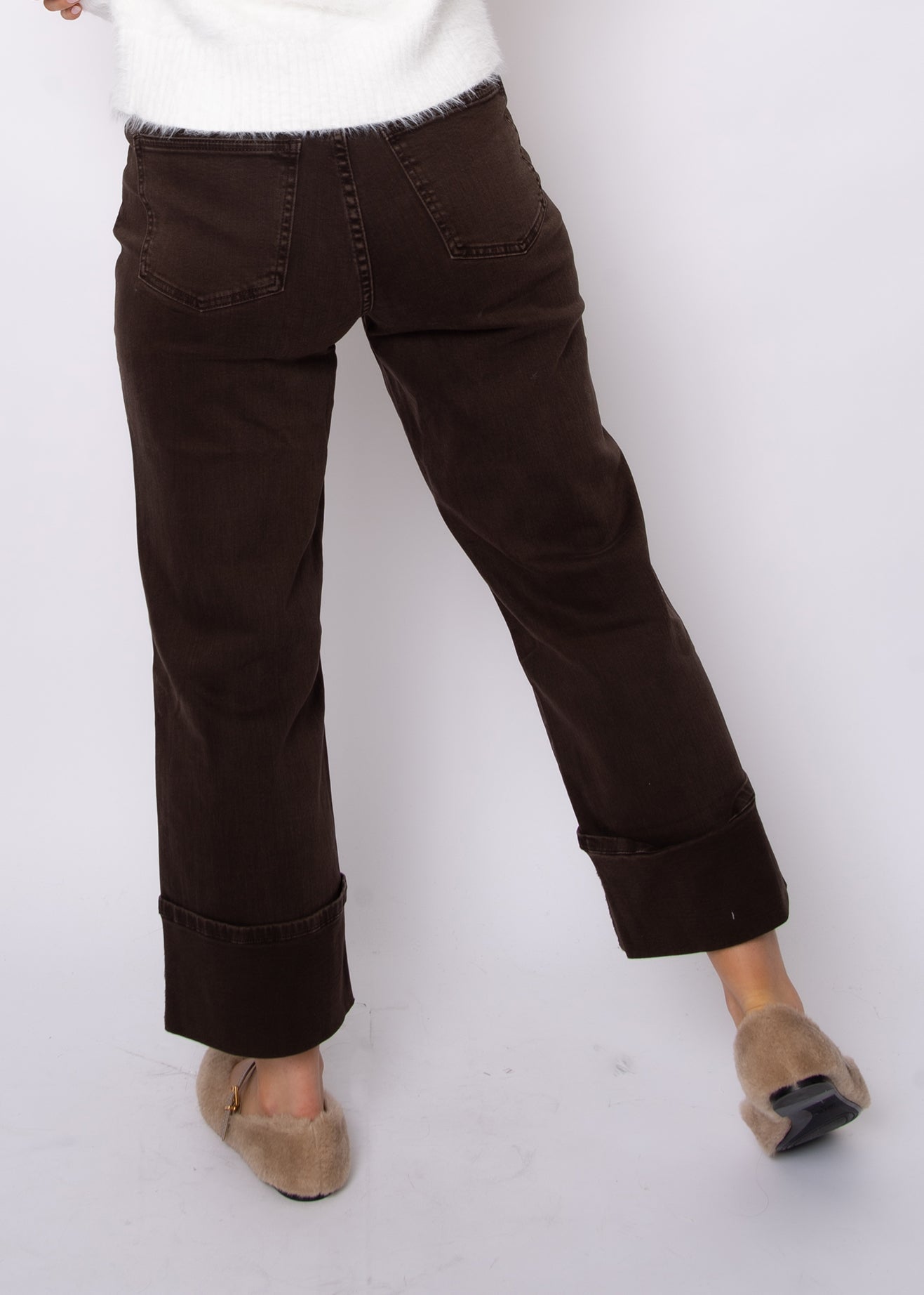 CARLA STRETCH CUFF PANT - JAVA BROWN