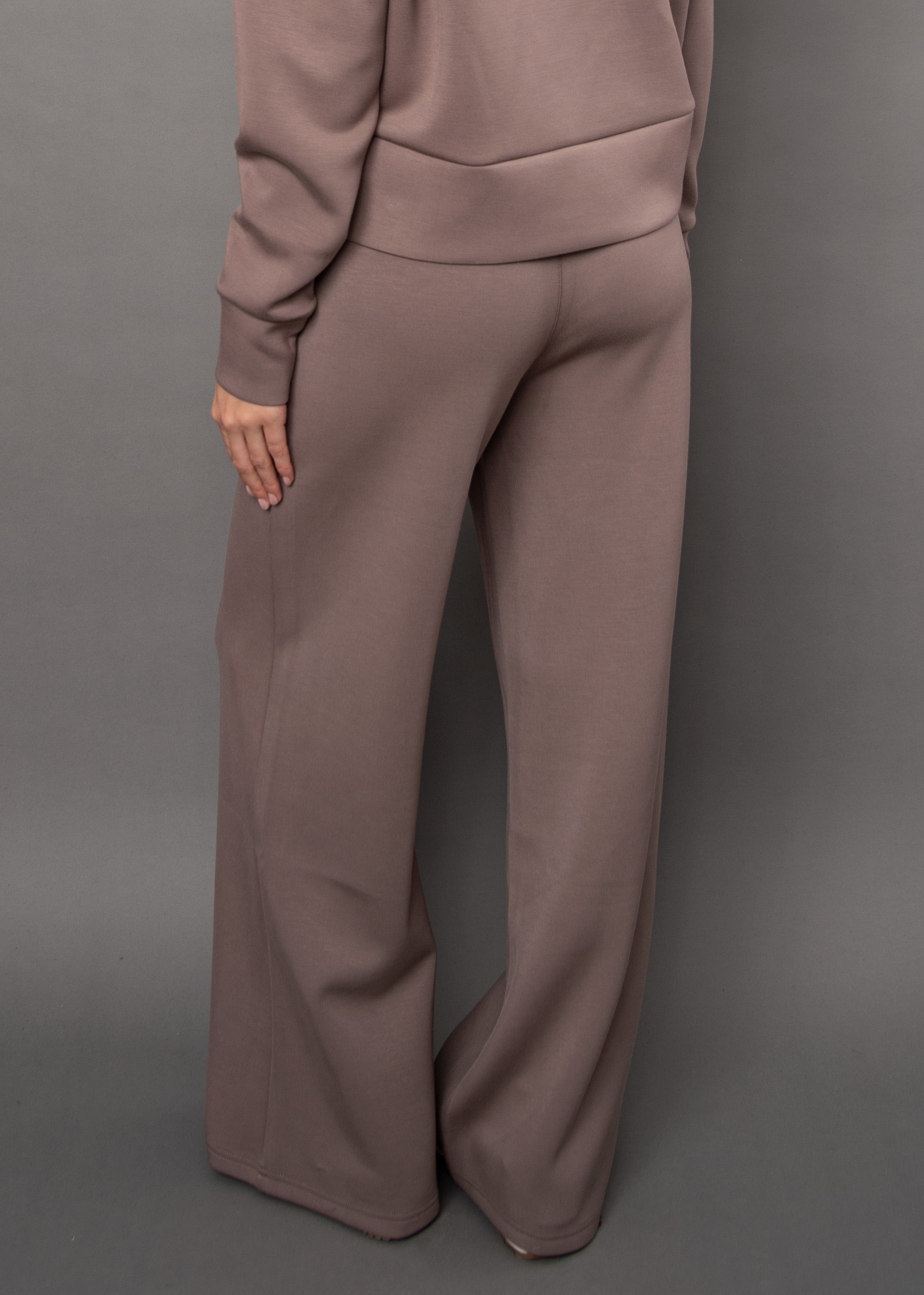 ERIKA WIDE LEG SOFT KNIT PANT - MOONROCK