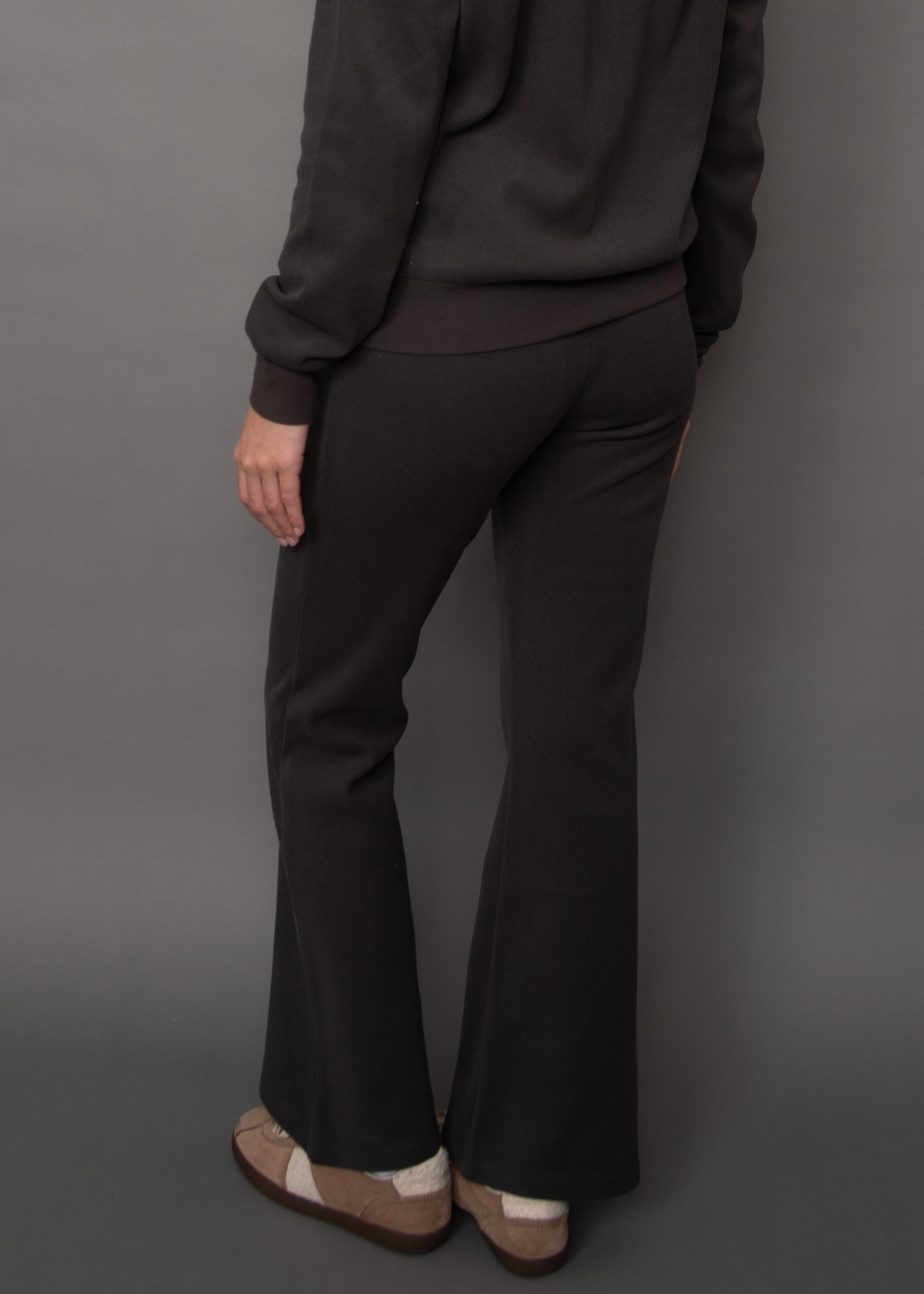 FENTY WAFFLE FLARE PANT - COAL