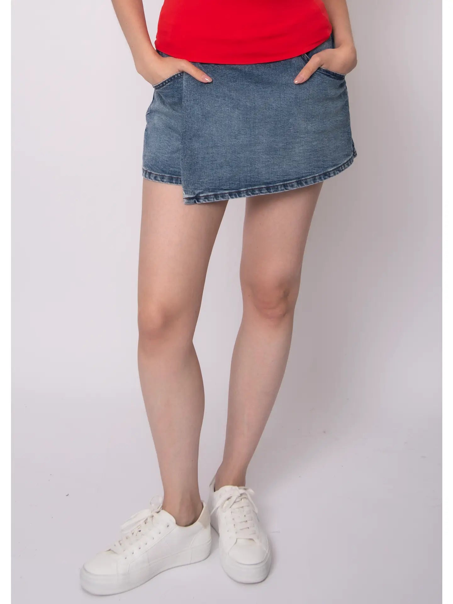 FIONA DENIM WRAP SKORT